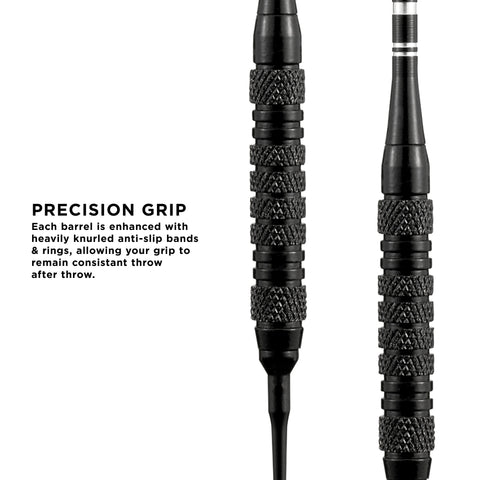 Image of Viper Black Magic Soft Tip Darts 6 Knurled Rings 18 Grams