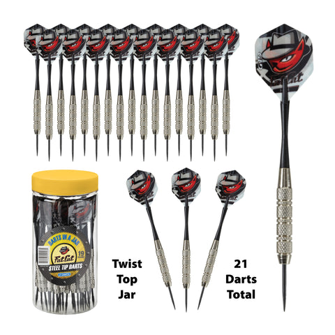 Image of Fat Cat Darts in a Jar Steel Tip 20 Grams 21 Count