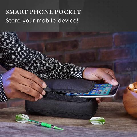Image of Casemaster Plazma Plus Dart Case with Black Zipper and Phone Pocket