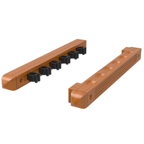 Image of Fat Cat Oak 6 Cue 2-Piece Wall Cue Rack