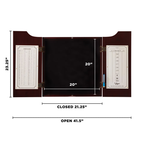Image of Viper Dead On Sisal Dartboard, Hudson Cabinet, Black Mariah Steel Tip Darts & Shadow Buster Dartboard Light Bundle