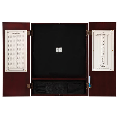 Image of Viper Razorback Sisal Dartboard & Metropolitan Mahogany Cabinet