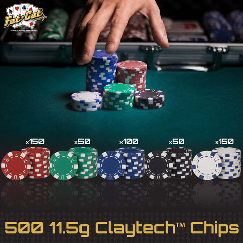 Image of Fat Cat 500Ct Texas Hold'Em Poker Chip Set