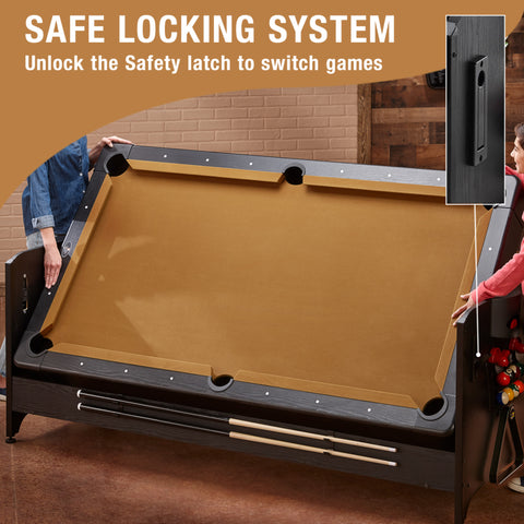 Image of Fat Cat Original 3-in-1 7' Pockey Multi-Game Table Tan