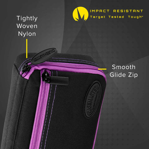 Image of Casemaster Plazma Dart Case Black with Amethyst Zipper