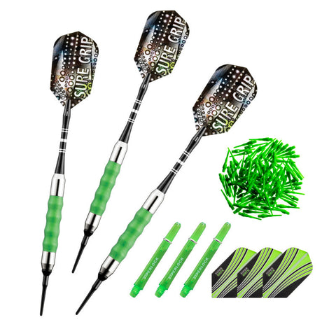 Image of Viper Sure Grip Soft Tip Darts 18 Grams, Green Accessory Set