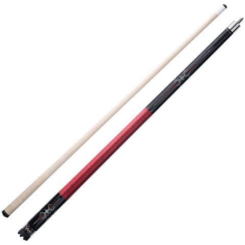 Image of Viper Sinister Series Cue with Red and Black Wrap