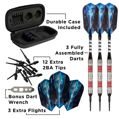 Image of Viper Astro 80% Tungsten Soft Tip Darts Red Rings 18 Grams