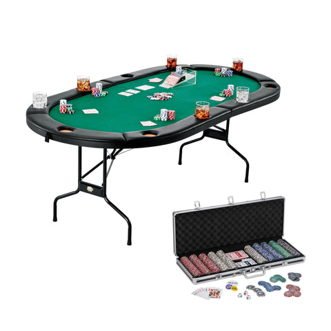 Image of Fat Cat Texas Hold'em Table & Bling Chip Set