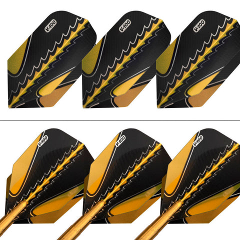 Image of Viper Black Flux 90% Tungsten Steel or Soft Tip Conversion Darts Gold 20 Grams