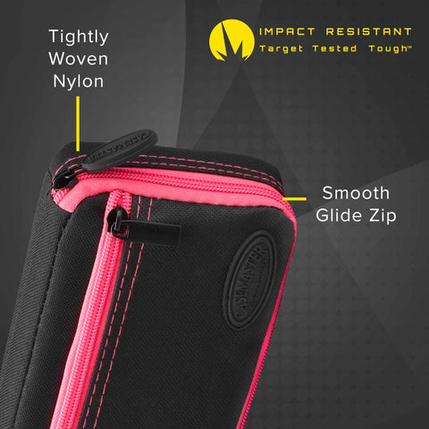 Image of Casemaster Plazma Dart Case Black with Pink Zipper