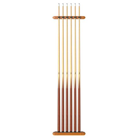 Image of Fat Cat Oak 6 Cue 2-Piece Wall Cue Rack
