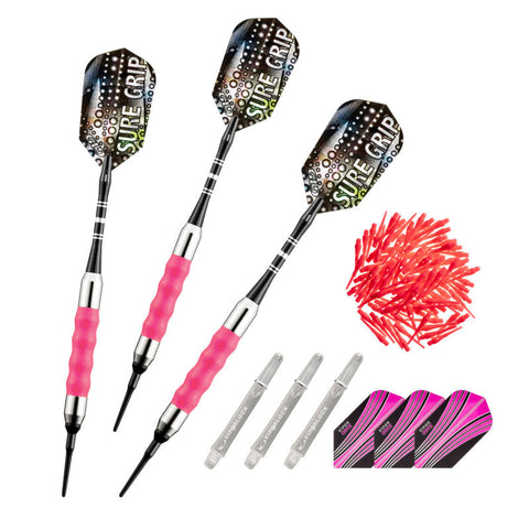 Image of Viper Sure Grip Soft Tip Darts 18 Grams, Pink Accessory Set