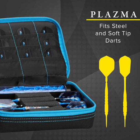 Image of Casemaster Plazma Dart Case Black with Blue Zipper
