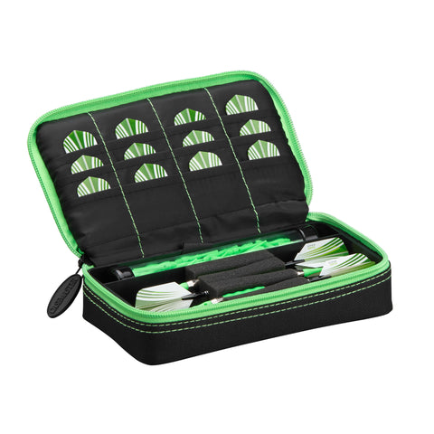 Image of Casemaster Plazma Dart Case Black with Green Zipper