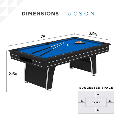 Image of Fat Cat Tucson 7' Pool Table with Ball Return