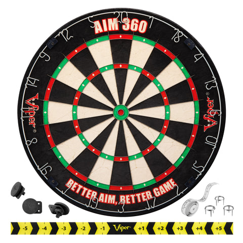 Image of Viper Vault Deluxe Dartboard Cabinet with Built-In Pro Score, AIM 360 Dartboard, Laser Throw Line, and Shadow Buster Light