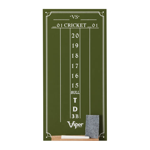 Image of Viper Dead-On Bristle Dartboard, Small Cricket Chalk Scoreboard, Black Mariah Steel Tip Darts 22 Grams, Dart Laser Line, and Wall Defender