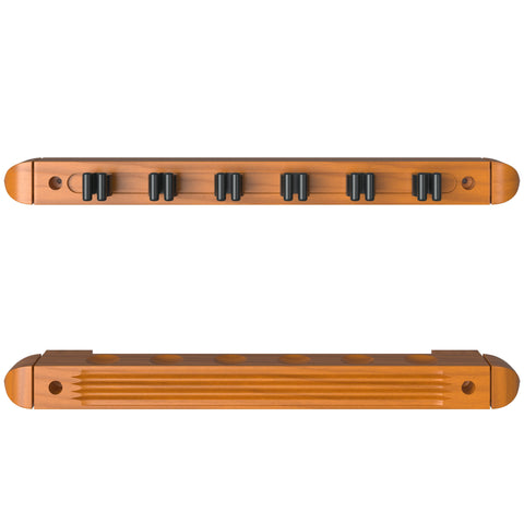 Image of Fat Cat Oak 6 Cue 2-Piece Wall Cue Rack