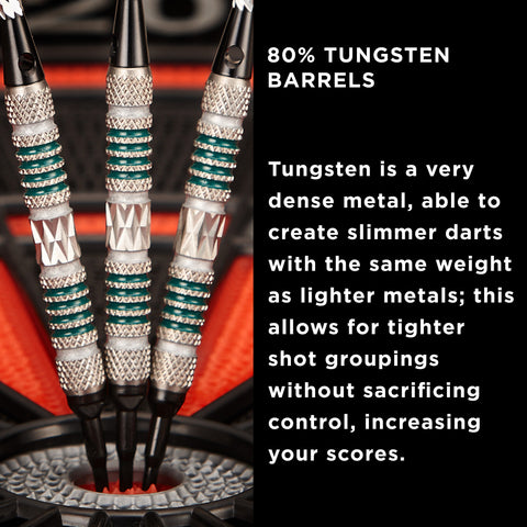 Image of Viper Astro 80% Tungsten Soft Tip Darts Green Rings 18 Grams