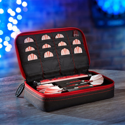 Image of Casemaster Plazma Dart Case Black with Ruby Zipper