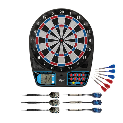 Image of Viper 787 Electronic Dartboard, Black Magic 18g & Silver Thunder 18g Soft Tip Darts