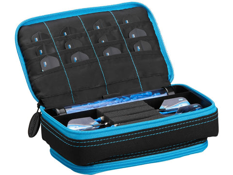 Image of Casemaster Plazma Plus Dart Case Black with Blue Zipper and Phone Pocket - HomeFitPlay