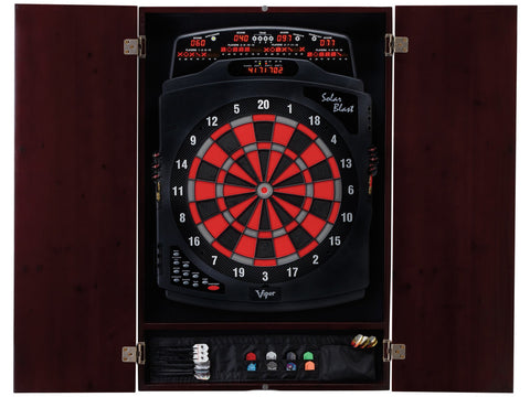 Image of Viper Metropolitan Mahogany Soft Tip Dartboard Cabinet - HomeFitPlay