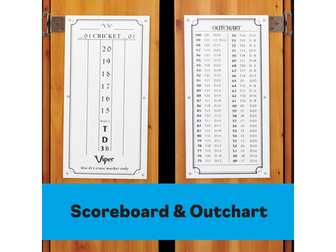 Image of Viper Metropolitan Oak Steel Tip Dartboard Cabinet - HomeFitPlay