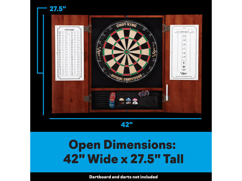 Image of Viper Metropolitan Cinnamon Steel Tip Dartboard Cabinet - HomeFitPlay