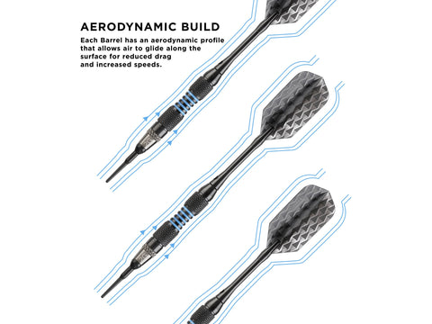 Image of Viper Bobcat Adjustable Soft Tip Darts Blue Rings 16-19 Grams - HomeFitPlay