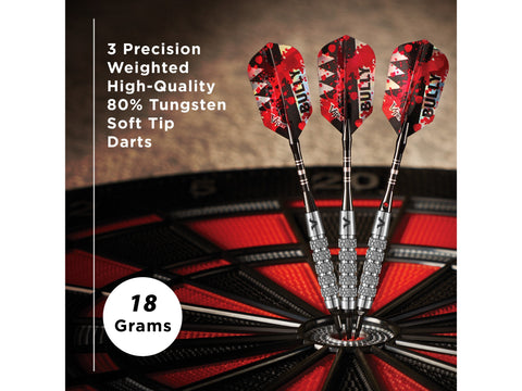 Image of Viper Bully 80% Tungsten Soft Tip Dart Set 5 Knurled Rings 18 Grams - HomeFitPlay