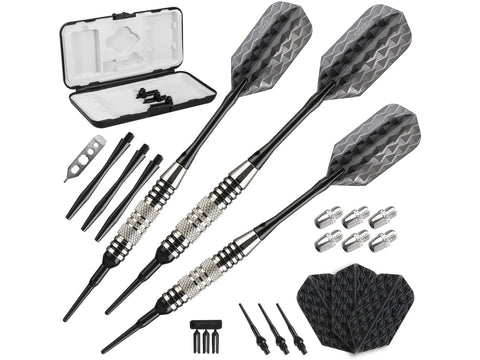 Image of Viper Bobcat Adjustable Soft Tip Darts Black Rings 16-19 Grams - HomeFitPlay