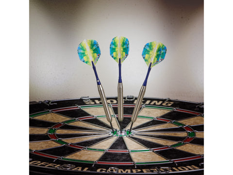 Image of Elkadart Prism Ringed Silver Steel Tip Darts - HomeFitPlay
