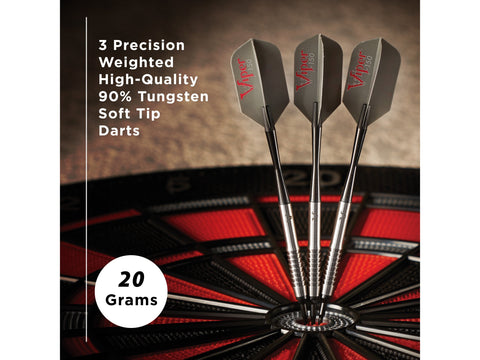 Image of Viper V-Factor 90% Tungsten Soft Tip Darts Shark Fin Barrel 20 Grams - HomeFitPlay