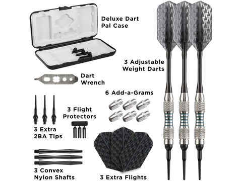 Image of Viper Bobcat Adjustable Soft Tip Darts Green Rings 16-19 Grams - HomeFitPlay