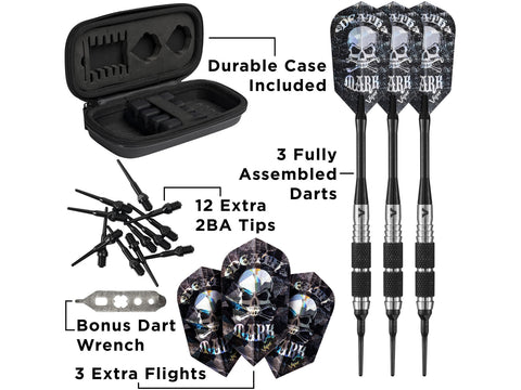 Image of Viper Desperado 80% Tungsten Death Mark Soft Tip Darts 2 Knurled Rings 18 Grams - HomeFitPlay