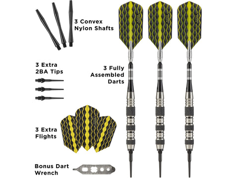 Image of Viper The Freak Soft Tip Darts Knurled and Shark Fin Barrel 18 Grams - HomeFitPlay