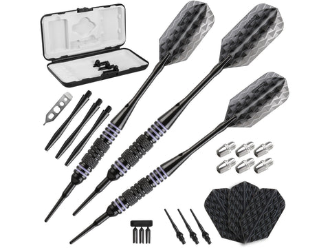 Image of Viper Bobcat Adjustable Soft Tip Darts Purple Rings 16-18 Grams - HomeFitPlay