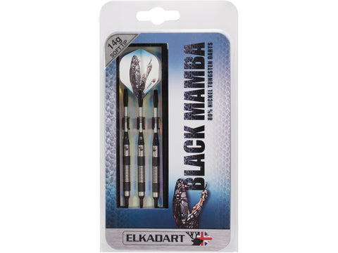 Image of Elkadart Black Mamba 80% Tungsten Soft Tip Darts Thin Barrel - HomeFitPlay