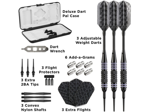 Image of Viper Bobcat Adjustable Soft Tip Darts Purple Rings 16-19 Grams - HomeFitPlay