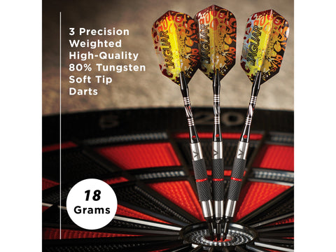 Image of Viper Jaguar 80% Tungsten Soft Tip Darts Silver Barrel 18 Grams - HomeFitPlay