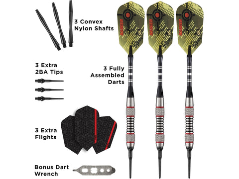 Image of Viper Ranger 80% Tungsten Soft Tip Darts Red Rings 18 Grams - HomeFitPlay