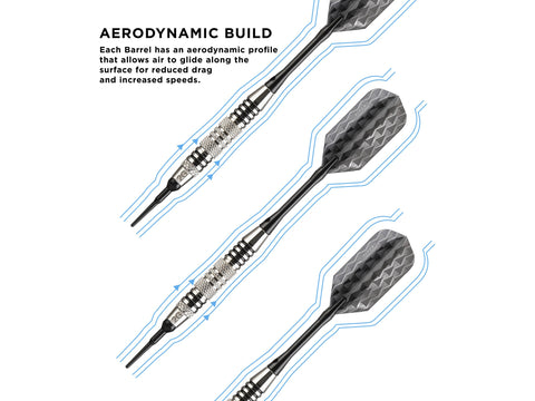 Image of Viper Bobcat Adjustable Soft Tip Darts Black Rings 16-19 Grams - HomeFitPlay