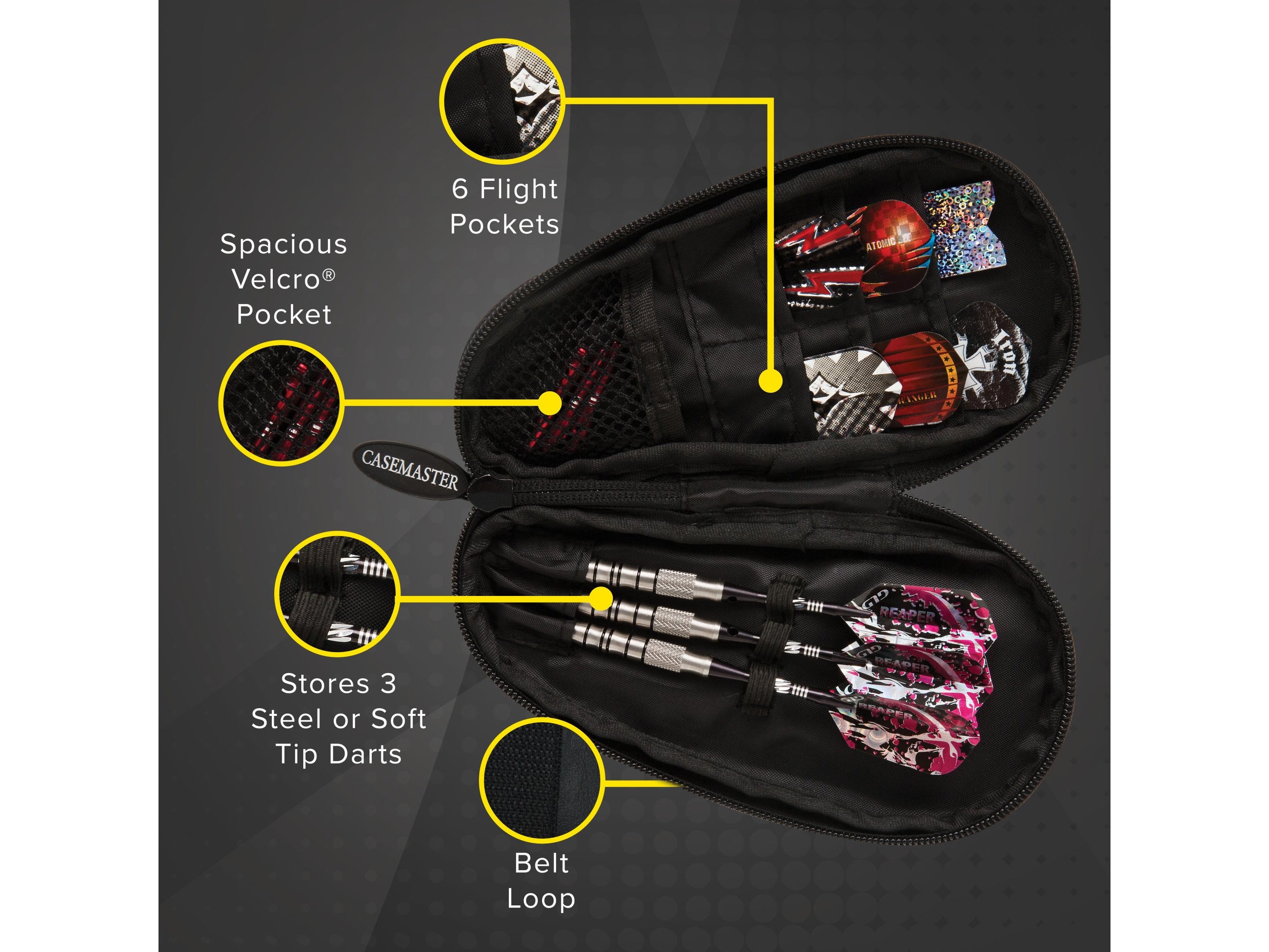 Casemaster Quiver Black Dart Case - HomeFitPlay