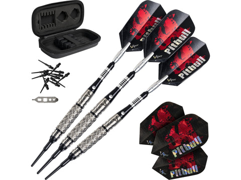 Image of Viper Pitbull 90% Tungsten Soft Tip Darts Diamond Cut and Shark Fin Barrel 18 Grams - HomeFitPlay
