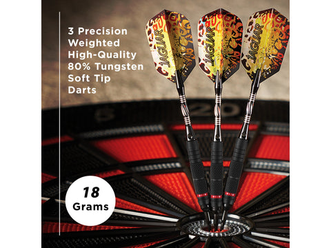 Image of Viper Jaguar 80% Tungsten Soft Tip Darts 2 Knurled Rings 18 Grams - HomeFitPlay