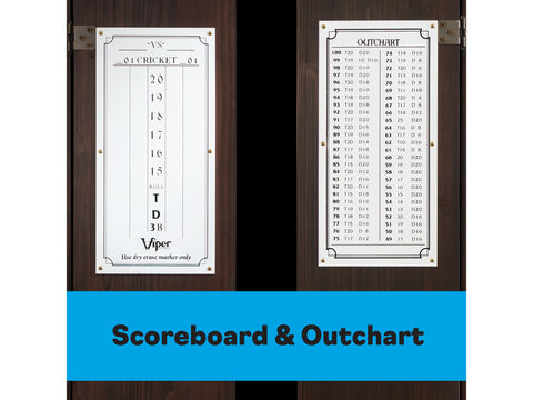Image of Viper Metropolitan Espresso Steel Tip Dartboard Cabinet - HomeFitPlay