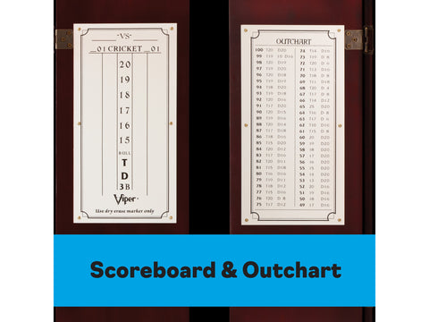 Image of Viper Metropolitan Mahogany Steel Tip Dartboard Cabinet - HomeFitPlay