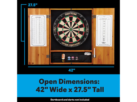 Image of Viper Metropolitan Oak Steel Tip Dartboard Cabinet - HomeFitPlay